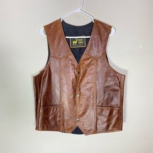 Genuine leather vest in men’s size L